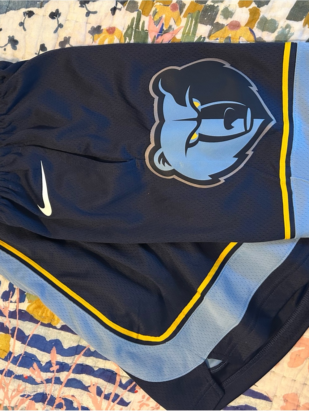 Nike DriFit Navy, Official Memphis Grizzlies Basketball Shorts